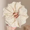 Elástico de cabelo com laço de renda francesa, scrunchie oversized, estilo casual, acessório de cabelo para coque elegante, faixa de cabelo, elástico de cabelo grande para mulheres