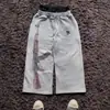 Pantalones Largos Rectos Holgados de Calle con Estampado de Letras Y2K, Patchwork de Personalidad, Estilo Ins de Comercio Exterior Europeo y Americano, Doble Cintura, Pareja
