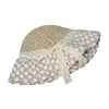 Sombrero de Paja con Lazo de Encaje Coreano para Mujer, Sombrero de Sol con Protección Solar para Sesión de Fotos en la Playa de Verano, Sombrero de Sol de Paja, Sombrero de Playa