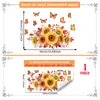 Uma Variedade de Adesivos de Janela Borboleta de Plantas e Flores em Cores de Outono para Portas e Janelas de Vidro, Adesivos de Vidro com Aderência Estática com Visibilidade Dupla Face
