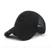 Nuevo sombrero protección solar verano gorra de béisbol verano exterior estilo coreano tela de escalera gorra de malla hombres y mujeres casual gorra con visera