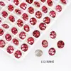 Rhinestones para Uñas Dongzhou Crystal Light Color Rojo Rosa con Base Puntiaguda, Corazón Inclinado, Brillo Deslumbrante, Decoraciones para Uñas de Corazón de Cristal K9 Color Durazno, Corazón Inclinado Rectangular