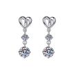 Pendientes Transfronterizos Modelo Nuevo de Plata de Ley S925 para Mujer, Pendientes de Borlas, Estilo Ins, Moissanita de Alta Gama, Venta al por Mayor desde el Fabricante