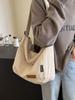 2024 Cor Sólida Moda Personalizado Diário Casual Bolsa Simples Bolsa Feminina Bolsa de Ombro Crossbody Bolsa Pano Bolsa Feminina