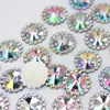 Strass Acrílico Redondo Florido 12mm de Fundo Plano para Acessórios de Celular, Acessórios de Cabelo, Acessórios DIY e Materiais de Artesanato