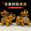 Plato de Frutas de Elefante de Resina para Mesa de Café en Casa, Charola de Frutas para el Hogar en Interiores, Plato de Ofrendas, Adorno Decorativo