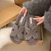 Pantuflas de Felpa de Lunares para Mujer 2026 Estilo Nuevo Estilo Retro Ligeras Antideslizantes para Caminar en Casa al Aire Libre Pantuflas Perezosas