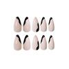 Parche para uñas postizas francesas, color blanco y negro, para uñas postizas, venta al por mayor.