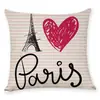 Amazon Wish Fronha Estampada Torre Eiffel Criativa Transfronteiriça Almofada de Carro Fabricante Venda Direta