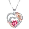Collar de Corazón Mamá Knn-14 Dibujos Animados Joyería Transfronteriza Accesorios Rosas para el Día de la Madre Lujo Accesible y Sentido de Alta Gama para Mujer