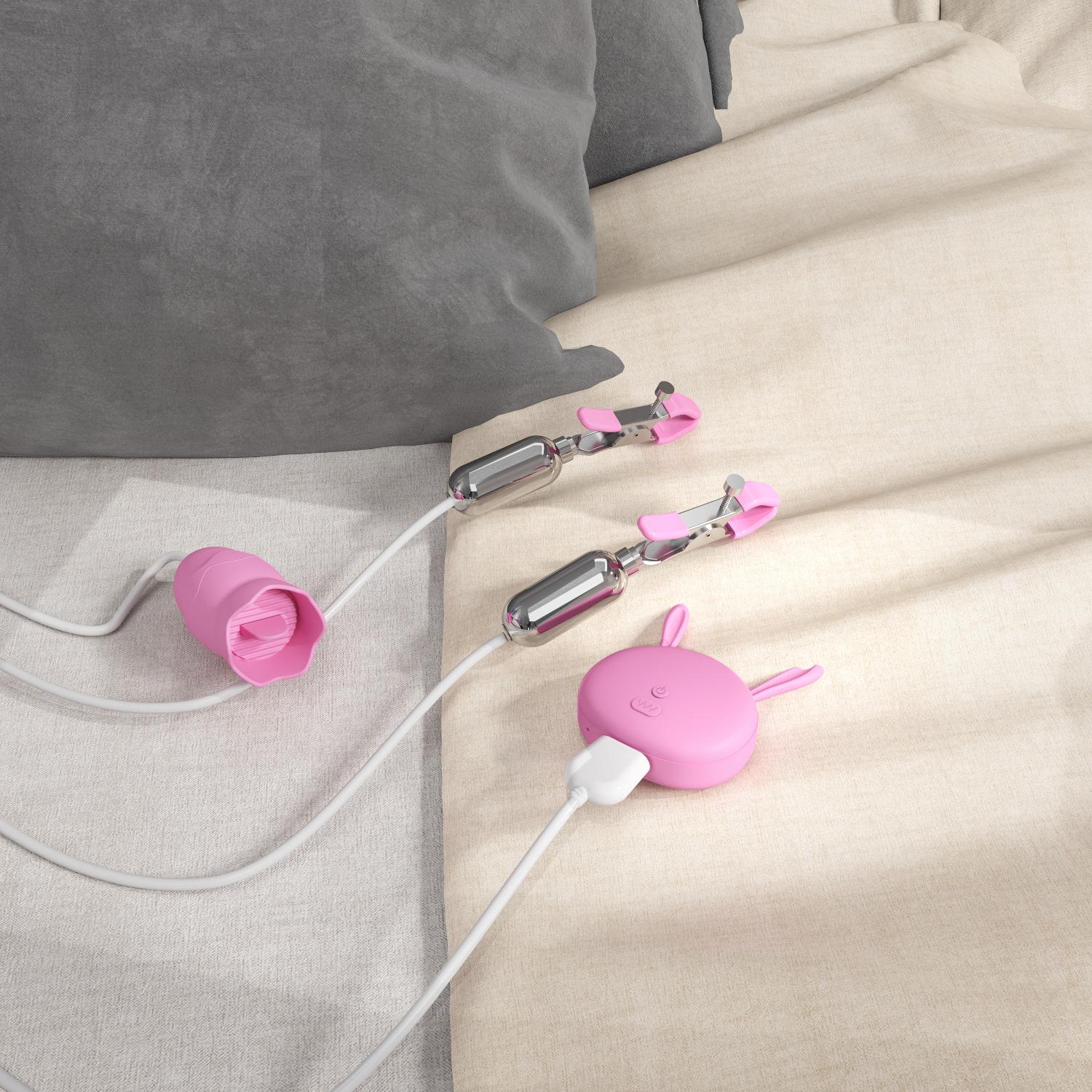 详情2跨境遥控电动乳夹跳蛋多频震动舌舔女自慰器后庭肛塞成人情