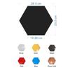 JM006 Adesivo de Espelho Acrílico Hexagonal Transfronteiriço Sala de Estar Quarto Decoração de Casa Adesivo de Parede Espelhado Hexagonal DIY