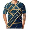 Estilo de moda europeu e americano camiseta masculina de verão top de manga curta masculina personalidade hip hop retrô impressão digital 3D