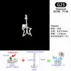 1.2 Calibre Aleación de Titanio G23 Pendiente de Rosca Interna Moda Simple Zircón Único Guitarra Poste de Rosca Extendida Pendiente para Cartílago Auricular Pendiente