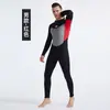 Traje de neopreno de una pieza para mujer de 3 mm con manga larga, traje de baño a prueba de invierno para exteriores resistente al frío, adelgazante y cálido para nadar, venta caliente transfronteriza