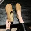 Nuevos Zapatos Casuales de Frijol para Mujer Primavera 2025, Frosted, Suela Suave, Parte Superior Suave, Slip-on, Combinan con Todo, Planos, Antideslizantes, Zapatos para Mamás