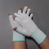 Envío Gratis Guantes Finos Transpirables de Protección Laboral Recubiertos de PU en los Dedos Recubiertos en la Palma Recubiertos por Inmersión Digital de Nylon Anti-Estático Libres de Polvo