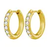 Brincos Pequenos Estilo Ins Destaque Aço Inoxidável Zircônia Brincos Aço Titânio CNC Brincos de Diamante Temperamento Brincos Femininos com Diamante