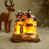 Transfronteiriça Novo Natal Decorativo Resina Luminosa Casa Pequena Micro Paisagem Estilo Europeu Enfeites Natal Criativo Presentes de Natal