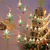 Luzes de Natal de Fio de LED para Idosos, Boneco de Neve, Luzes de Decoração de Árvore de Natal, Enfeites Criativos de Janela para Atmosfera, Fios de Luz Coloridos