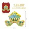 Estilo Chinês [Vinte e Quatro Termos Solares] Ímã de Geladeira de Metal Giratório, Adesivo Magnético para Decoração de Casa, Ensino e Presentes Culturais e Criativos