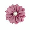 Gran oferta de diadema de 4 cm con flor de loto puntiaguda y perla adhesiva cosida a mano para niños, accesorios para el cabello en 23 colores