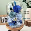 Kit de material DIY de cúpula de cristal con flor real y preservada, adornos, arreglos florales hechos a mano, regalos de salón de calentamiento para team building del Día de la Madre
