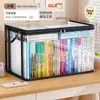 Caixa de armazenamento para livros antigos, organizador de livros de grande capacidade, estante para dormitório estudantil, bolsa para livros, saco transparente à prova de umidade e poeira