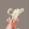 Presilha de Cabelo Popular Transfronteiriça, Grampo para Penteado Meio Preso, Presilha de Garra Flor Grande Exquisita de Alta Qualidade, Presilha Tubarão de Luxo Leve, Acessório de Cabelo Feminino