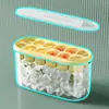 Caja de Hielo de Gran Capacidad con Tapa, Molde para Bandeja de Hielo Casero DIY, Caja de Hielo, Caja Transparente para Almacenamiento de Hielo, Caja de Hielo de Congelación Rápida