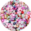 Parches de Perlas de Imitación de Colores de Venta Caliente Europeos y Americanos Cuentas Multicolores Planas de Simulación DIY Cuentas Semicirculares para Ropa Accesorios para el Cabello