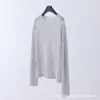 Nuevo Jersey de Punto para Primavera y Verano con Cuello Redondo y Mangas Largas, Top de Punto Versátil Simple de Color Sólido Capa Base 2026