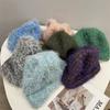 Chapéu de lã de pelúcia personalizado de designer coreano para crianças outono e inverno quente doce legal hyun-a hyun-a estilo misto cor lã frio chapéu