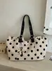 Bolsa Tote de Bolinhas de Nicho Estilo Coreano de Grande Capacidade, Bolsa de Ombro Diária Moderna e Fashion, Versátil para o Trabalho e Uso Casual, Bolsa de Ombro
