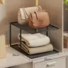 Divisória de compartimento de armário de guarda-roupa em camadas para armário de quarto prateleira de armazenamento empilhável divisória de roupas artefato de armazenamento
