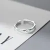 Anillo de Plata de Ley S925 Nalan Exquisito y Sencillo Estilo Ins Diseño de Nicho Diamante Único de Cuatro Garras Rombo R03618