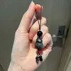 Urso de Desenho Animado de Obsidiana Prateada Pingente de Corrente para Celular Chaveiro Original da Moda Joia para Pendurar na Bolsa
