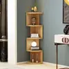 Estantería Simple de Pie, Estante de Almacenamiento Triangular Creativo de Múltiples Niveles para Uso en el Hogar en Sala de Estar, Dormitorio, Estudio, Librero de Esquina