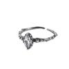 391 Anillo de plata esterlina S925 estilo coreano ins diseño nicho simple elegante combinable retro circonita micro incrustada para mujer