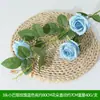 Flores Artificiales Flor Azul Materiales Boda Salón de Bodas Decoración del Hogar Rosas Artificiales Flores Falsas Flores de Plástico Venta al por Mayor