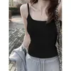 Camisola de deseo puro para mujer, prenda interior y exterior de verano para estudiantes, hermosa tira trasera con copa fija, top base ajustado para mujer
