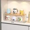 Estante de almacenamiento de acrílico para cocina, estante para condimentos en encimera, estante organizador de botellas de condimento, aceite, sal, salsa, vinagre de gran capacidad