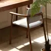 Silla de comedor con reposabrazos de madera maciza y respaldo Estilo Nuevo Chino estudio oficina aprendizaje asiento prolongado mesa de té silla redonda silla de reunión de madera maciza