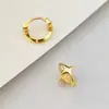 Hebilla para Hélice de Oreja de Estrella de Plata Lisa Hebilla de Oreja Completamente de Plata S925 Diseño Dulce y Fresco Clavo de Hélice de Oreja Mini Apiladas Estrellas Pequeñas