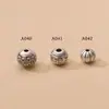 Venta al por mayor Plata Pura 99 Plata Dura 3D Estilo Chino Retro Accesorios de Cuentas Espaciadoras para Pulseras de Bricolaje Cuentas Sueltas de Plata Pura Cuentas de Calabaza con Carácter de Bendición