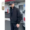 Chaqueta de plumón estilo aviador americana para hombre, 90% plumón de pato blanco, corte ajustado, de alta gama, elegante, corta