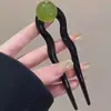 Presilha de Cabelo U-Shaped Simples com Contas Retro para Mulheres 2026 Novo Estilo Acessório de Cabelo Pente para Coque Primavera e Verão High-End