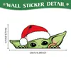 Nuevo adhesivo para carrocería de Amazon PVC autoadhesivo caricatura navideña Baby Yoda sticker de cuaderno espiando