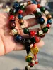 Pulseras de Arena Dorada Estilo Antiguo, Souvenirs del Templo y Atracción Cultural de Beijing, Pulseras de Vidrio con Ceniza de Incienso al por Mayor
