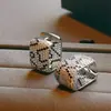 Brincos de Leopardo Bicolor de Alta Resistência Moda Europeia e Americana Brincos de Luxo Leve de Alta Qualidade Brincos de Design de Nicho Acessórios de Orelha Elegantes